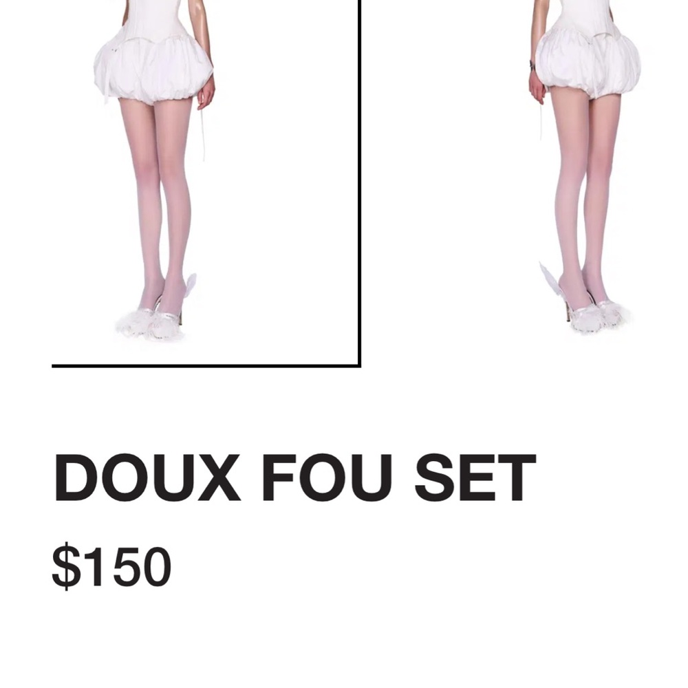 LSOUL Doux Fou Corset Top | White XS - Picture 5 of 5